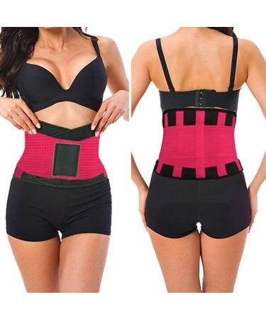 Lumbar brace Men's Elastic Corset Back Lumbar Brace Support Belt Waist Orthopedic Posture Corrector Low Back Belt Waist Support men Red Wine Small