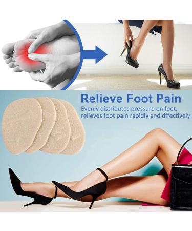 Haofy Forefoot Insoles for High Heels - Pain Relief Cushions 2 Pairs Suede Gel Anti-Slip Insoles for Women - Beige - Buy Online on GoSupps.com