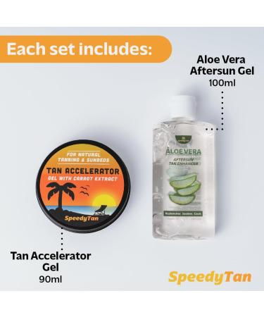 Premium Tan Accelerator Gel - For Sunbed Use & Natural Tanning - Natural Tanning Accelerator With Carrot Tanning Oil - UK Based Brand 90 ml (Pack of 1) Tan Accelerator Gel + Aloe Vera - Buy Online on GoSupps.com