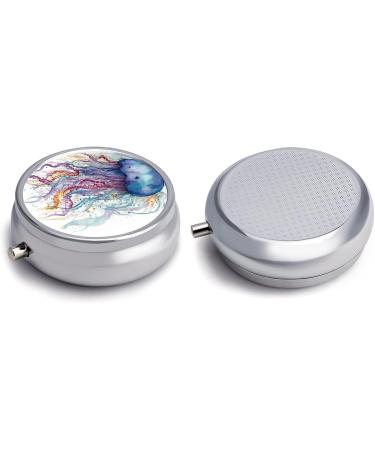 Travel Pill Box Organizer - 3 Compartment Watercolor Small Case for Purse & Pocket - Buy Online on GoSupps.com