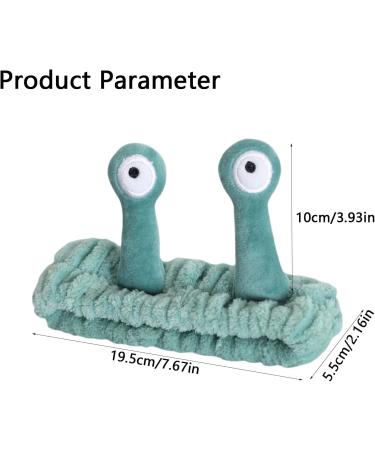Dinghaole Creative Face Wash Headband for Women - Palm and Snail Cartoon Cute Coral Fleece Elastic Hair Band for Shower Sports Skincare and Makeup - Buy Online on GoSupps.com