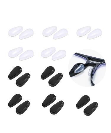 10 pairs of non-slip nose handles silicone nasal pad water drops shape stick on anti-slip glasses nose pads soft nose pads glasses accessories for glasses and sunglasses (3.2 mm)