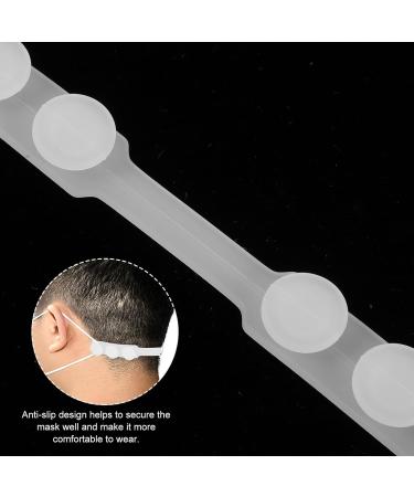 Gatuida Ear Hook Adjuster - 10 Pcs Adjustable Mask Hook Earrings | Silica Gel White Face Mask Extension Cable - Buy Online on GoSupps.com