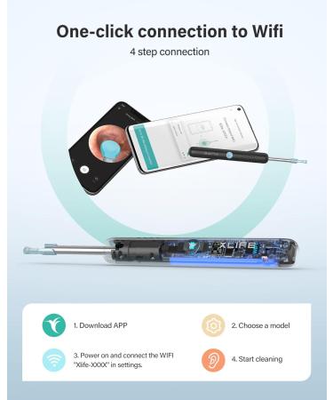 Xlife Wireless Ear Camera & Earwax Remover with 1080P HD, Blackhead Remover Kit - iPhone, iPad, Android - R1 White - Buy Online on GoSupps.com