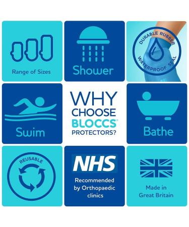 Adult Waterproof Knee Protector - Large Size for Showering, Swimming, and Bathing | Bloccs Watertight Protection for Dressings - Buy Online on GoSupps.com