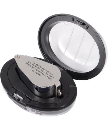 Delixike 40X Full Metal Illuminated Jewelry Loop Magnifier with LED Light - Silver | Pocket Folding Magnifying Glass for Jewelers and Currency Detection - Buy Online on GoSupps.com