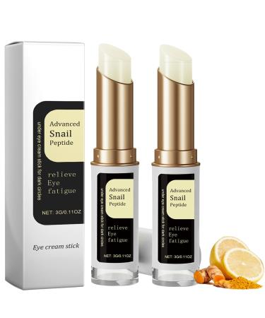 2PCS Turmeric Eye Balm Stick for Under Eyes Bags 2025 New Turmeric Cream Erases Eye Bags Within Minutes Moisturizing Under Eye Balm for Travel Care Serum for Women