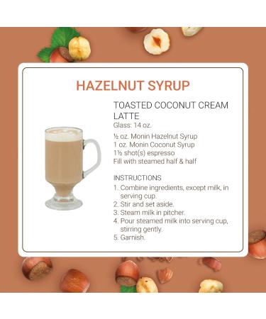 Monin Hazelnut Syrup 750ml - Nutty Caramelized Flavor for Mochas, Lattes & Cocktails | Non-GMO & Gluten-Free - Buy Online on GoSupps.com
