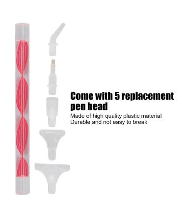 Diamond Art Painting Pencil Kit - Long-lasting Comfortable Handle & Anti-Fatigue Drill Tip with 5 Replacement Pinheads for Nail Art (Red) - International Shipping Available - Buy Online on GoSupps.com