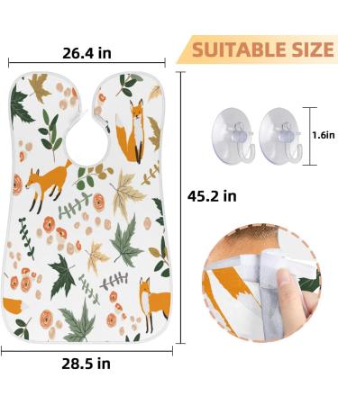 Beard Bib Apron for Men - Non-Stick Waterproof Hair Catcher Cape with Cute Foxes Pattern - Perfect for Easy Grooming & Trimming - Buy Online on GoSupps.com