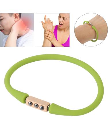 Negative Ion & Magnetic Sports Bracelet - Boost Blood Circulation for Basketball - Lightweight Green Silicone - Buy Online on GoSupps.com