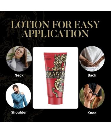 Dragon Pain Relieving Lotion 3.4oz | Fast-Absorbing Muscle & Joint Relief | Natural Ingredients for Back Elbows Feet Hips Legs & Neck - Buy Online on GoSupps.com