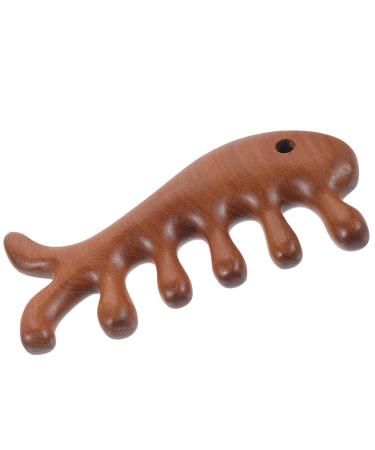 Healvian 5-St Massage Comb | Ergonomic Sandalwood Acupuncture Hair & Scalp Massage Tool - Buy Online on GoSupps.com