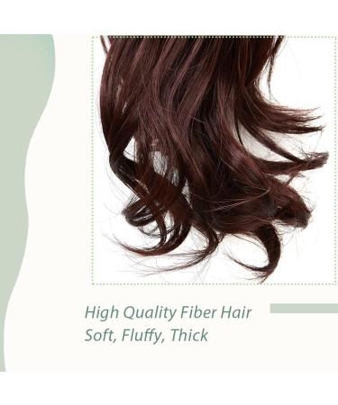 18 Curly Wavy Wine Red Claw On Ponytail Extension | Synthetic Hairpiece - Buy Online on GoSupps.com