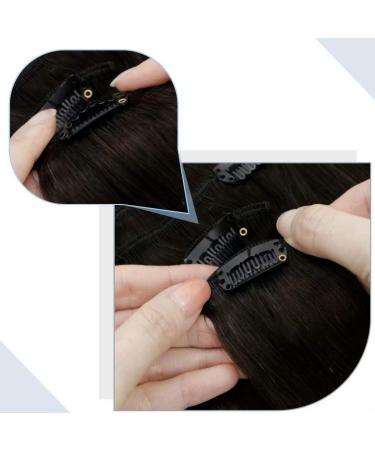 Laavoo Brown Balayage Clip In Extensions - Remy Human Hair Ombre Dark to Light Brown 10pcs 40cm Thick Real Hair #2/8/2 - Buy Online on GoSupps.com