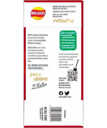 Walkers Crisps Classic Variety Multipack Crisps Box - 20 packs x25 Gram (Pack Of 1) - Buy Online on GoSupps.com