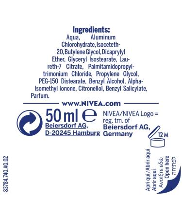 Nivea Black & White Invisible Silky Smooth Roll On Desodorante 50Ml 160 g - Buy Online on GoSupps.com