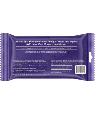 Granite Gold Polish Wipes - Streak-Free Shine for Granite, Quartz, Marble & More - 18 Count - Buy Online on GoSupps.com