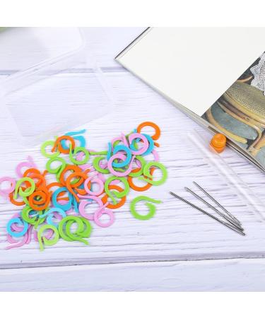 Yizzvb 50 Pcs Crochet Stitch Markers & Knitting Rings with Plastic Box - Sewing Accessories & Large-Eye Needles for DIY Crafts - Buy Online on GoSupps.com