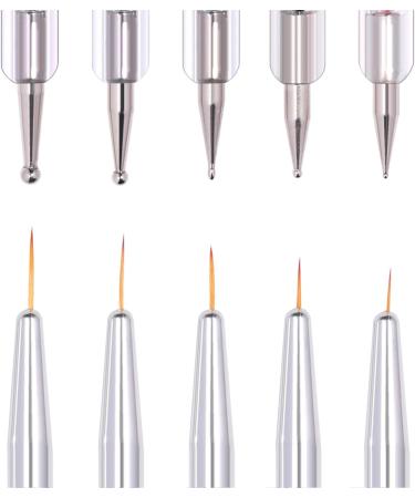 5pcs Nail Art Brush Set with Liner, Dotting, and Painting Pens - Buy Online on GoSupps.com