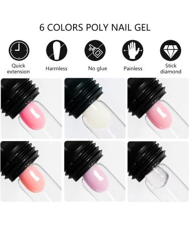 15ml Poly Gel Nail Builder for Nail Extensions - Clear Coffee Color - Beginner-Friendly Nude Pink Nail Enhancement Gel - French Manicure Polygel for Women - Buy Online on GoSupps.com