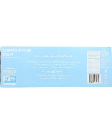 Zevia Caffeine Free Cola 10 Pack - 12 Fl Oz Cans | Sugar-Free & Naturally Sweetened - Buy Online on GoSupps.com