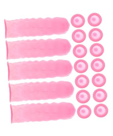 100pcs Nitrile Anti-Static Finger Cots Protective Reusable Finger Covers Thumb Finger Sleeve Cover Joint Cover Protecting Fingertip Bandages Protection Fingers Tool Pink Emulsion