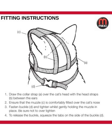 Mikki Cat Calming Muzzle Size 1 - Comfortable Adjustable & Effective for Stress Relief | International Shipping Available - Buy Online on GoSupps.com