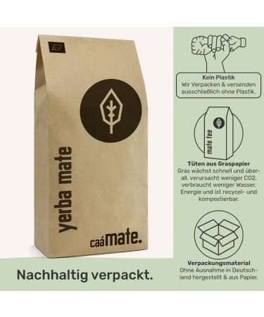 Buy Organic Yerba Mate Tea 1kg | Original Matured Smoke-Free & Plastic-Free | Fair Trade DE- KO-006 - Buy Online on GoSupps.com