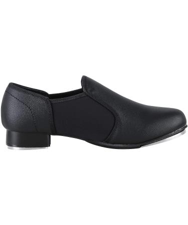 Linodes Unisex PU Leather Slip On Tap Dance Shoes - Black 7.5 Women/6.5 Men - Buy Online on GoSupps.com