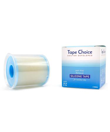 Soft Silicone Tape with Perforation for Easy Cut - Skin Medical Skin Tape Hypoallergenic Tape for Sensitive Skin Pain-Free Removal Tape Secures Dressing 1 2" Wide (5.0ydx2.0in)