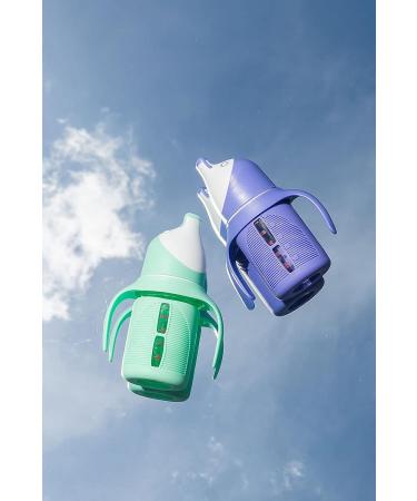Glass Sippy Cup Set for Toddlers - 5oz - Spill-Proof Silicone Straw - Mint Green & Indigo Purple - BPA-Free - Buy Online on GoSupps.com