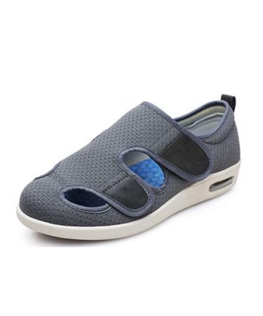 Men's Top Adjustable Diabetic Slipper Shoes Arthritis Edema Adjustable Closure Toe Swollen Feet Slippers Give Parents Gifts to Make The Elderly Healthier (Color : D Foot Length : 12)
