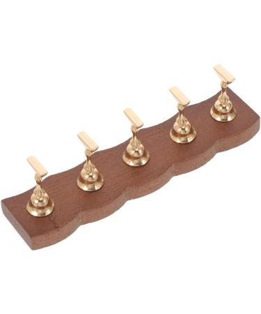 Baluue 1 Set Wooden Press on Nails Stand Painting Nails Holder False Nails Display Stand Magnetic Aurora Nail Holder with Base for Nail Salon False Nails Accessories