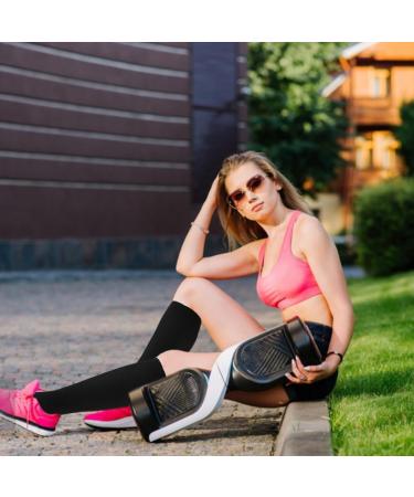 Hycoprot Compression Stockings - 3 Pairs for Men & Women | 15-20 mmHg Support Socks for Fitness Running Cycling & Travel | Black L-XL - Buy Online on GoSupps.com