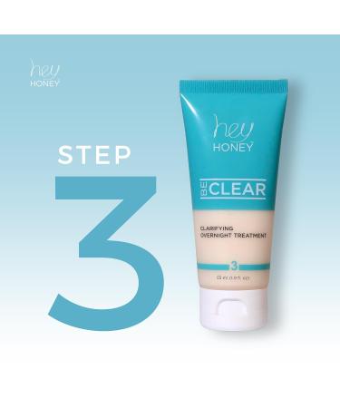 Hey Honey Skincare Be Clear Acne Routine | Clarifying Overnight Treatment | Propolis & Herbal Cream for Blemishes & Acne-Prone Skin | Immidiate Soothing Relief | 1.9 Oz - Buy Online on GoSupps.com