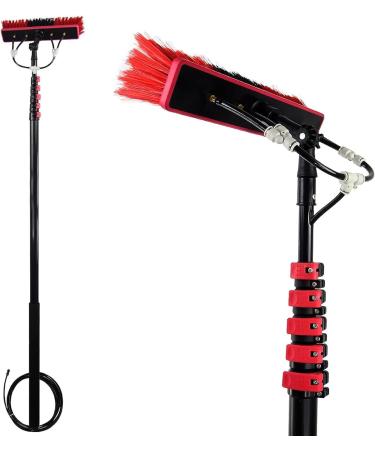 Telessolar Photovoltaic Panel Cleaning Water Fed Brush Kit Water Spray Window Cleaning Brush for Windows Glass Wall Photovoltaic Panel Washing (Color : 18ft/5.4m) (12ft/3.6m) - Buy Online on GoSupps.com