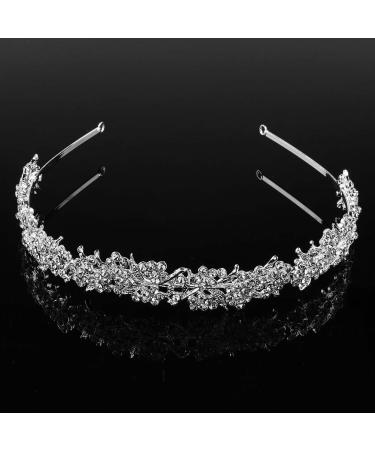 Handmade Crystal Rhinestone Flower Tiara Headband for Bridal Wedding Events - Buy Online on GoSupps.com