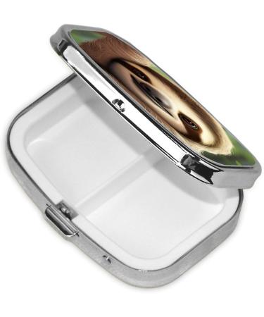 Cute Sloth Pill Case 2 Compartment Travel Pill Organizer | Small Pill Box for Purse & Gifts - Buy Online on GoSupps.com