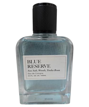 Blue Reserve Tru Fragrance Eau De Cologne Spray 3.4 oz Sea Salt Woods Tonka Bean