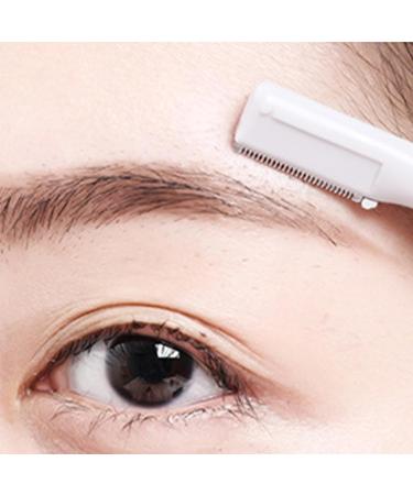 Electric Eyebrow Trimmer Portable Shaver Facial Hair Removal Trimmer Styler for Brides Makeup Shower Wedding Birthday Neck Lips Peach Plumes - Buy Online on GoSupps.com