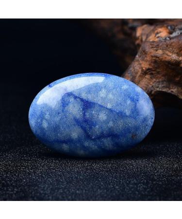 ICE Blue Palm Stone Quartz Natural Gemstone Crystal Decoration Crystal Stone US Stock - Buy Online on GoSupps.com