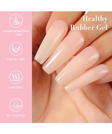 Nicedeco Rubber Base Gel Pink 15ml - LED UV Soak Off Nail Art Manicure | Premium Rubber Gel for Perfect Nails - Buy Online on GoSupps.com