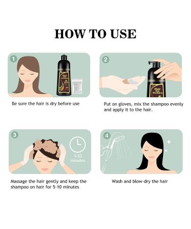 Natural Chestnut Brown Instant Hair Dye Shampoo for Men & Women - Long Lasting Color in 10-15 Minutes - Buy Online on GoSupps.com