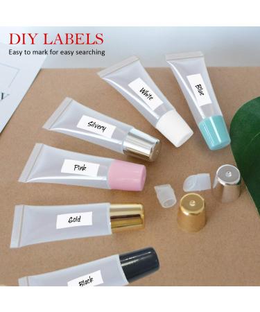 50PCS Empty 10ml Lip Gloss Tubes with Pink Caps | Lip Balm Containers | Lipgloss Making Supplies Kit with Syringes and Labels - Buy Online on GoSupps.com