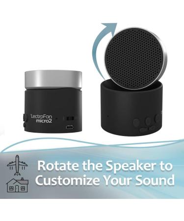 LectroFan Micro2 Non-Looping Sound Machine & Bluetooth Speaker - Black | White Noise, Fan & Ocean Sounds for Sleep, Relaxation, Privacy, Study & Streaming - Buy Online on GoSupps.com