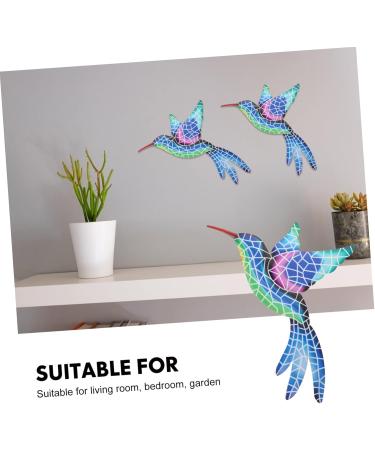 GRIRIW Mosaic Hummingbird Wall Pendant Unique Iron Art Craft for Creative Wall Decor Decorative - Buy Online on GoSupps.com