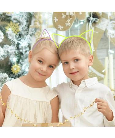 ZIRICHER 6 Colors Glow in the Dark Cat Headbands - Light Up Luminous Headband for Girls, Perfect for Christmas, New Year's, Birthdays - Buy Online on GoSupps.com