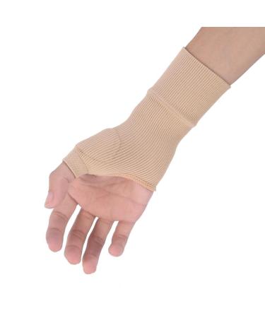 Beige Wrist HandWrist 1 Pair Beige Wrist Hand Support Gloves Thumb Hand Wrist Support Strap Glove Elastic Brace Sleeve Sports Bandage Wrap Pain Relief Artritis Reumatoide Gloves manopla para el dolor