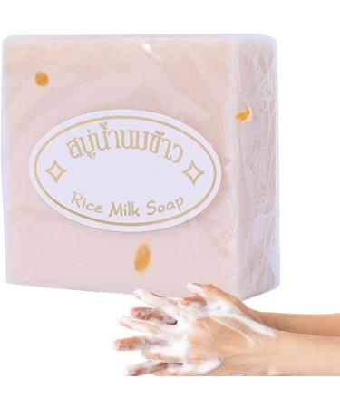 Rice Milk Soap Bar | Soft Natural Thai Goat Milk Rice Soap | 3pcs Handmade Polish Soap Rice Soap for Body Cleansing Face Body Body Hands Child - Buy Online on GoSupps.com